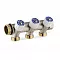 Коллектор UNI-С SH 1" с вентелями НР/ВР 3X1/2"НР Ц/Ц38ММ Uponor уп. 4 шт (1014138)