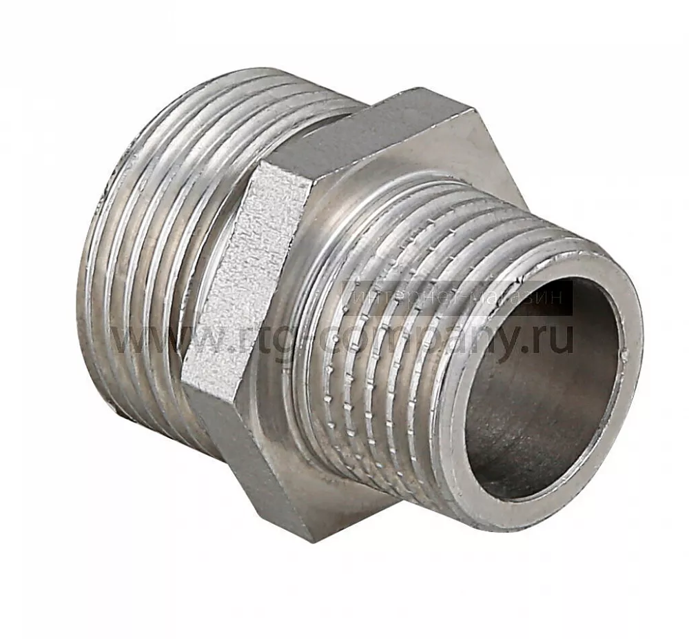 Ниппель-переходник НН наружная резьба 1 1/4"х1" (Valtec VT 580) уп 10 шт