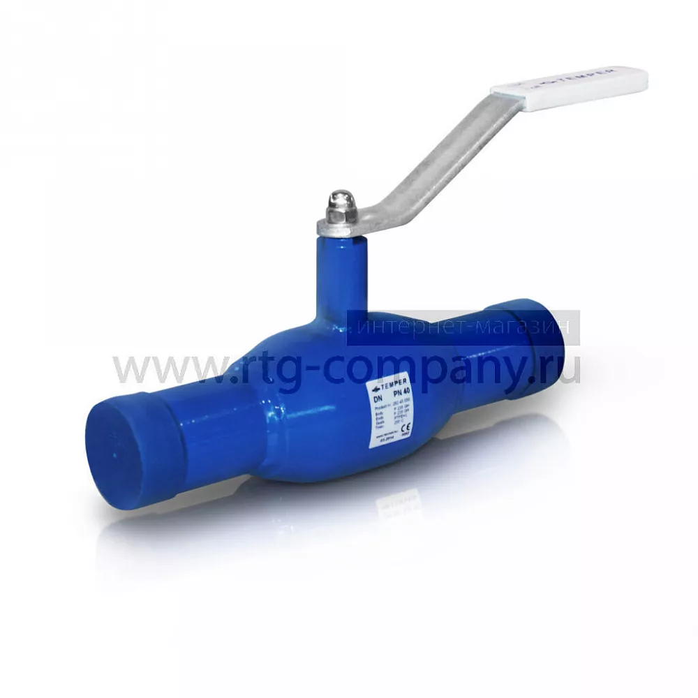Кран шаровый под приварку TEMPER Ру 40 DN 20 (КШЦП) сталь 20 (Россия)