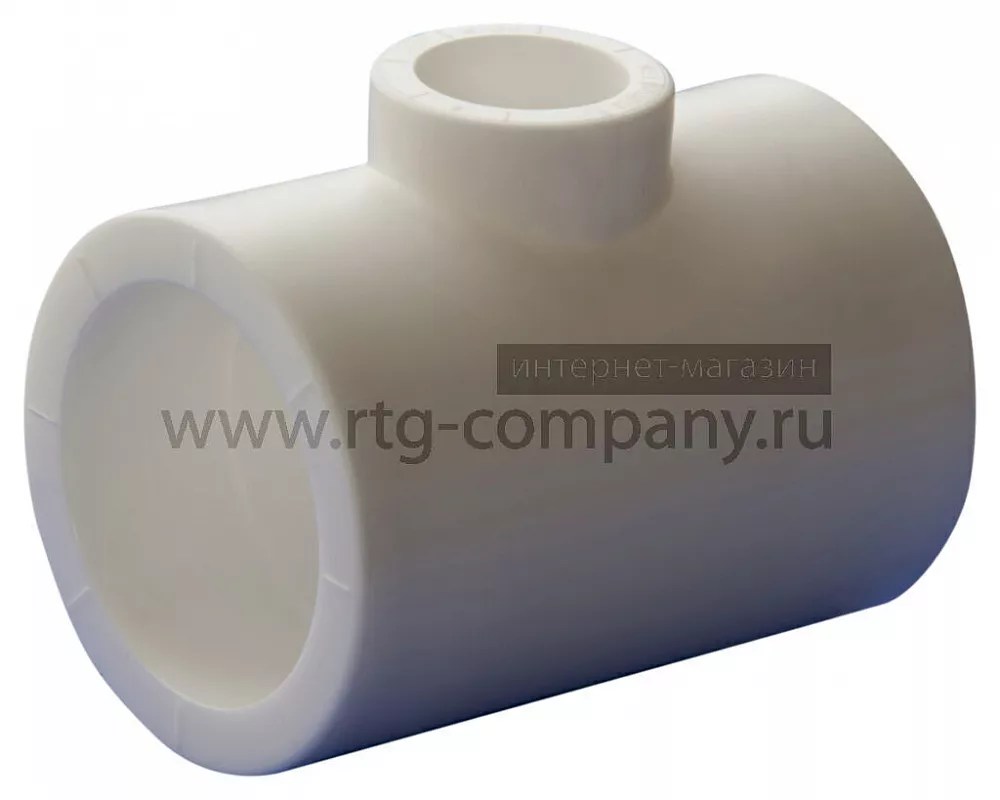 Тройник переходной полипропиленовый PPRC 63х40х63 TEBO, белый (уп. 4 шт)